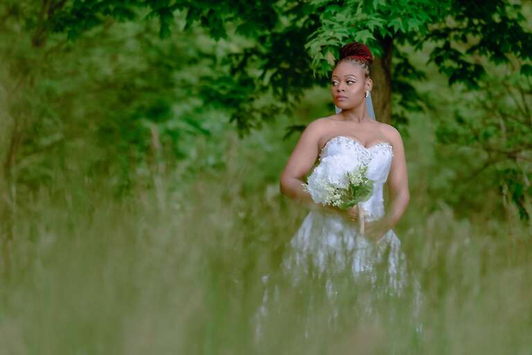 Bridal portrait in natural scenery, taken by fine art wedding photographer Mark David Justo